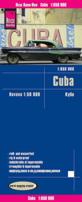 World Mapping Projekt Reise Know-How Landkarte Cuba (1:650.000) mit Havanna (1:50.000)