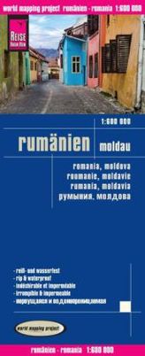 World Mapping Project Reise Know-How Landkarte Rumänien, Moldau (1:600.000). Romania, Moldova / Roumanie, Moldavie / Romania, Mo