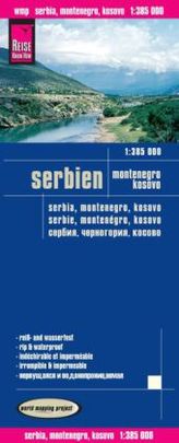 World Mapping Project Reise Know-How Landkarte Serbien, Montenegro, Kosovo (1:385.000). Serbia, Montenegro, Kosovo / Serbie, Mon