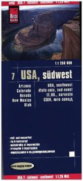 World Mapping Project Reise Know-How Landkarte USA 07, Südwest (1:1.250.000) : Arizona Colorado Nevada Utah New Mexico. USA Souh