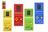 Digitální hra Brick Game Tetris hlavolam plast 18cm na baterie 4 barvy na kartě