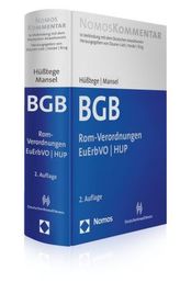 Bürgerliches Gesetzbuch: Rom-Verordnungen - EuErbVO - HUP. Bd.6