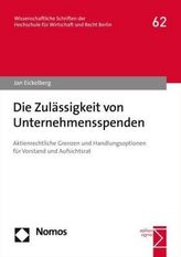 Die Zulässigkeit von Unternehmensspenden