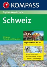 Kompass Digitale Wanderkarte Schweiz, 1 DVD-ROM