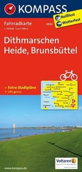 Kompass Fahrradkarte Dithmarschen, Heide, Brunsbüttel