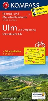 Kompass Fahrradkarte Ulm und Umgebung, Schwäbische Alb