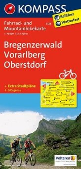 Kompass Fahrradkarte Bregenzerwald - Vorarlberg - Oberstdorf