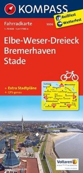 Kompass Fahrradkarte Elbe-Weser-Dreieck, Bremerhaven, Stade