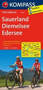 Kompass Fahrradkarte Sauerland, Diemelsee, Edersee