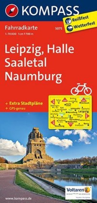 Kompass Fahrradkarte Leipzig, Halle, Saaletal, Naumburg Kompass Fahrradkarte Leipzig, Halle, Saaletal, Naumburg