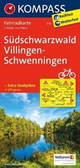 Kompass Fahrradkarte Südschwarzwald, Villingen, Schwenningen