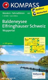 Kompass Karte Baldeneysee, Elfringhauser Schweiz, Wuppertal