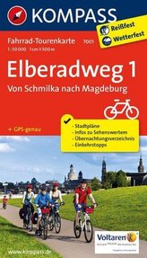 Kompass Fahrrad-Tourenkarte Elberadweg. Tl.1