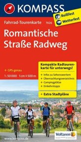 Kompass Fahrrad-Tourenkarte Romantische Straße Radweg