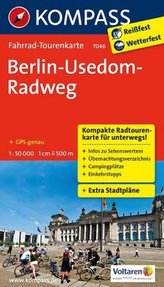 Kompass Fahrrad-Tourenkarte Berlin-Usedom Radweg