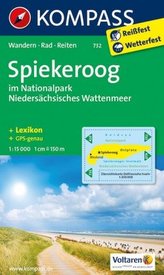 Kompass Karte Spiekeroog im Nationalpark NIedersächsisches Wattenmeer