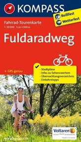 Kompass Fahrrad-Tourenkarte Fuldaradweg