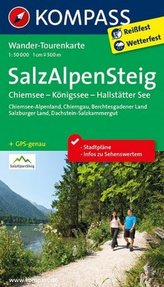 Kompass Wander-Tourenkarte Salz-Alpen-Steig