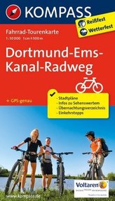 Kompass Fahrrad-Tourenkarte Dortmund-Ems-Kanal-Radweg