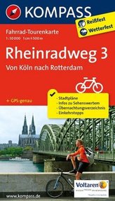 Kompass Fahrrad-Tourenkarte Rheinradweg. Tl.3