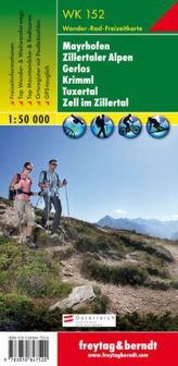 Freytag & Berndt Wander-, Rad- und Freizeitkarte Mayrhofen, Zillertaler Alpen, Gerlos, Krimml, Tuxertal, Zell im Zillertal