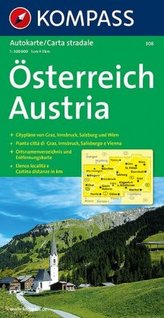 Kompass Karte Österreich. Austria. Autriche