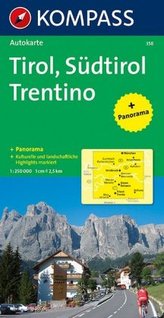 Kompass Karte Tirol, Südtirol, Trentino. Tirol, Alto Adige, Trentino
