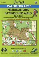 Fritsch Karte - Nationalpark Bayerischer Wald, Südlicher Teil