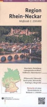 Regionalkarte Region Rhein-Neckar