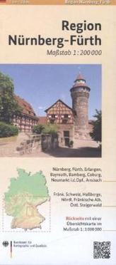 Regionalkarte Region Nürnberg-Fürth