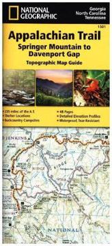National Geographic Topographic Map Guide Appalachian Trail, Springer Mountains to Davenport Gap