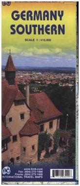 International Travel Map ITM Germany Southern