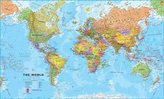 Freytag Berndt Huge World Map, political, laminiert