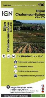 IGN Karte, Tourisme et découverte Dijon, Chalon-sur-Saone