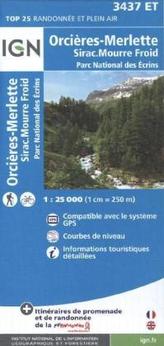 IGN Karte, Carte de randonnée (et plein air) Orcières-Merlette, Sirac.Mourre Froid