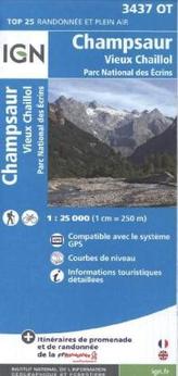 IGN Karte, Carte de randonnée (et plein air) Champsaur, Vieux Chaillol, Parc National des Écrins