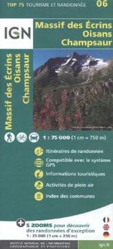 IGN Karte, Tourisme et Randonnée Massif des Ecrins,Oisans, Champsaur