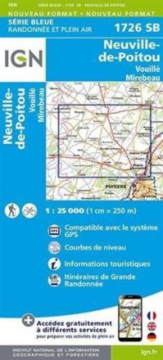 IGN Karte, Serie Bleue Neuville-de-Poitou IGN Karte, Serie Bleue Neuville-de-Poitou