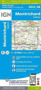 IGN Karte, Serie Bleue Montrichard, Contres