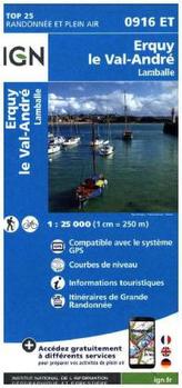 IGN Karte, Carte de randonnée (et plein air) Erquy le Val- Andrè - Lamballe