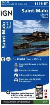IGN Karte, Carte de randonnée (et plein air) St-Malo - Dinard - Dinan