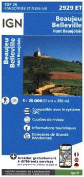 IGN Karte, Carte de randonnée (et plein air) Beaujeu Belleville Haute Beaujolais