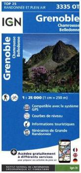 IGN Karte, Carte de randonnée (et plein air) Grenoble Chamrousse Belledonne