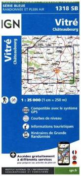 IGN Karte, Serie Bleue Vitré Chateaubourg