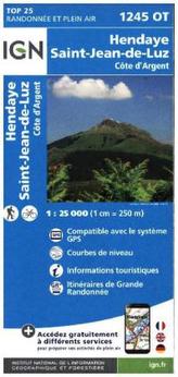 IGN Karte, Carte de randonnée (et plein air) Hendaye - St. Jean-de-Luz- Cote d'argent