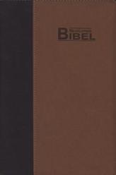 Neue Luther Bibel - Softcover - PU 'Cowboy', Reißverschluss, zweifarbig braun
