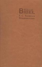 Neue Luther Bibel, F.C. Thompson Studienausgabe, Reissverschluss - Kunstleder/Ocker/Beige