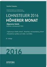 Lohnsteuer 2016 Höherer Monat