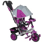 Dětská tříkolka s LED světly Baby Mix Lux Trike šedo-fialová