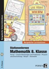 Stationenlernen Mathematik 8. Klasse, m. CD-ROM